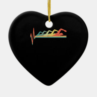 Zwemmen Zwemmeterhartslag Gift Premium Keramisch Ornament