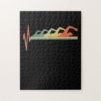 Zwemmen Zwemmeterhartslag Gift Premium Legpuzzel