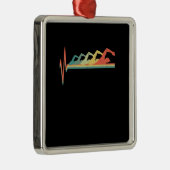 Zwemmen Zwemmeterhartslag Gift Premium Metalen Ornament (Rechts)