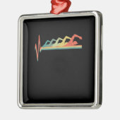 Zwemmen Zwemmeterhartslag Gift Premium Metalen Ornament (Links)