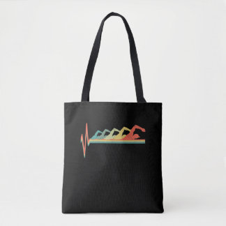 Zwemmen Zwemmeterhartslag Gift Premium Tote Bag