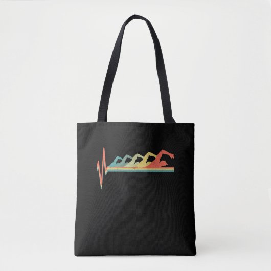 Zwemmen Zwemmeterhartslag Gift Premium Tote Bag (Voorkant)