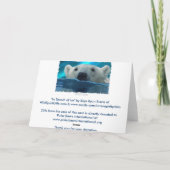 ZWEMMEND IJBEREN FEESTDAGEN KAART (Achterkant)