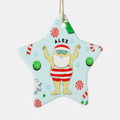 Zwemmend Kerst Collectie Keramisch Ornament (Rechts)
