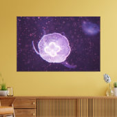 Zwemmende kwal canvas afdruk (Insitu (Woonkamer))