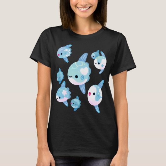 Zwemmende maanvis t-shirt (Voorkant)