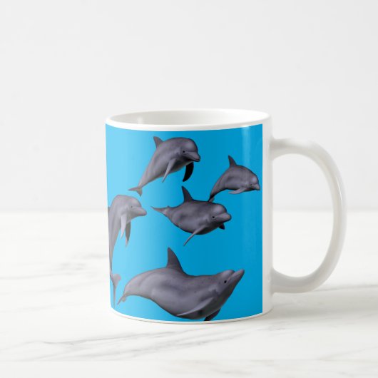Zwemmende oceaandolfijnen koffiemok (Rechts)