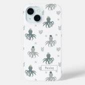 Zwemmende Octopus met naam Case-Mate iPhone Case (Achterkant)