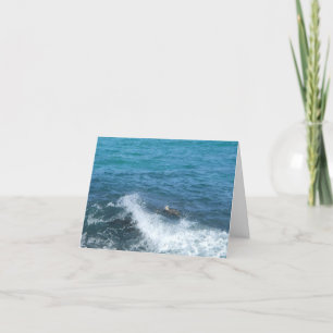 zwemmende schildpad notecard (aanmoediging) kaart