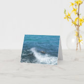 zwemmende schildpad notecard (spatie binnen) kaart (Gele Bloem)