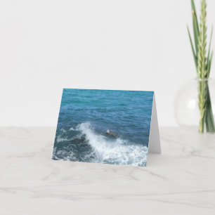 zwemmende schildpad notecard (spatie binnen) kaart