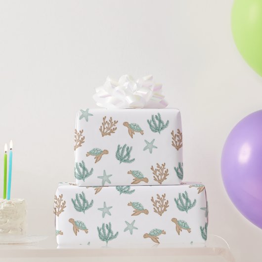 Zwemmende schildpadden cadeaupapier (Feestgeschenken)