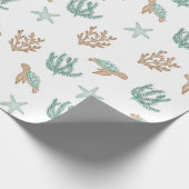 Zwemmende schildpadden   cadeaupapier (Hoek)
