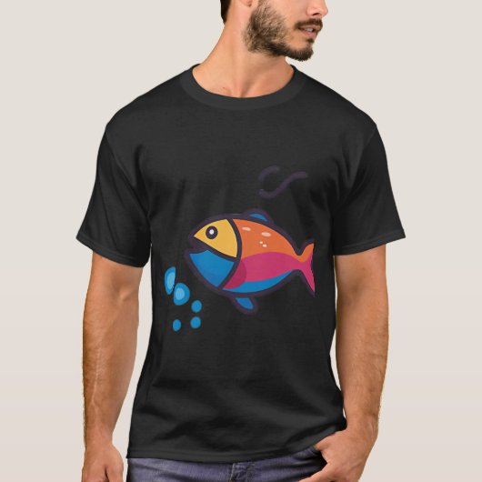 Zwemmende Vis Icoon T-shirt (Voorkant)