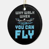 Zwemmende vlinder waarom lopen als je kunt vliegen keramisch ornament (Links)