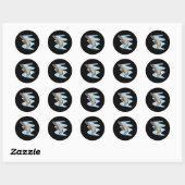 zwemmende vogelbekdier ronde sticker (Vel)