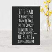 Zwemmende Vrouwen Kaarten Zwemmer Voor Haar Vrouwe (Gele Bloem)