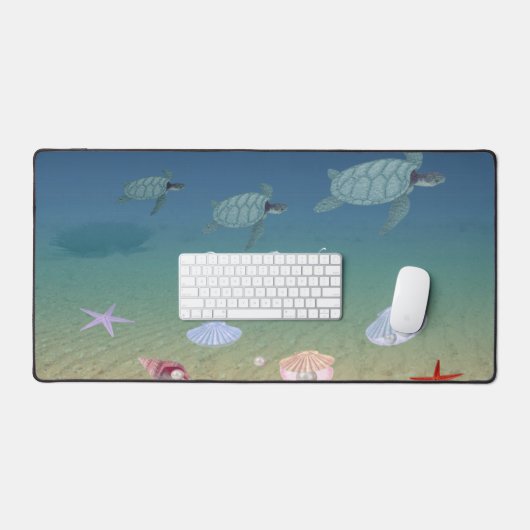 Zwemmende zeeen schildpadden bureaumat (Keyboard & Muis)