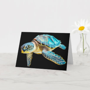 Zwemmende zeeschildpad Gefeliciteerd Kaart