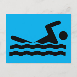 zwemmer-297723 zwemwatersportgolf briefkaart