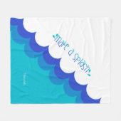 Zwemmer blauw en wit maken een plons fleece deken (Voorkant (Horizontaal))