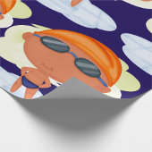 Zwemmer Boy in Goggles en Zwemmen Pet Cadeaupapier