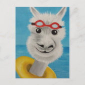 zwemmer briefkaart (Voorkant)