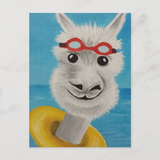 zwemmer briefkaart (Voorkant)