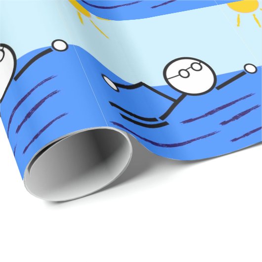 zwemmer cadeaupapier (Rol Hoek)