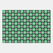 Zwemmer en Snowflake Zwemmen en Duwen Kerstmis Inpakpapier Vel (Voorkant)