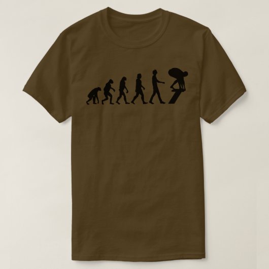 Zwemmer Evolutie Zwemcadeau 1 T-shirt (Design voorkant)