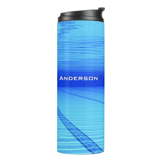 Zwemmer gepersonaliseerd thermosbeker (Gedraaid links)