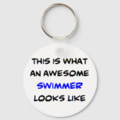 zwemmer, geweldige sleutelhanger (Voorkant)