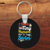 zwemmer ik leer kleine mensen om te zwemmen sleutelhanger (Voorkant)