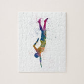 zwemmer in aquarel legpuzzel (Verticaal)