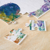 zwemmer in aquarel legpuzzel (Zijkant)