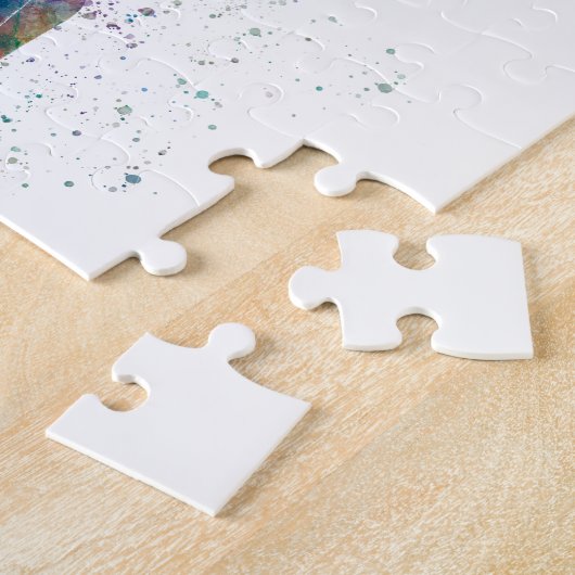 zwemmer in de waterverf legpuzzel (Zijkant)