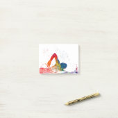 zwemmer in waterverf post-it® notes (Op bureau)