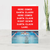 Zwemmer Kerst Kaarten (Voorkant)