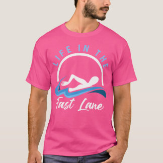 Zwemmer Life in Lane Snel zwemmen Atleet Water S T-shirt
