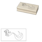 Zwemmer Oceaans Meermin Rubberstempel (Gestempeld)