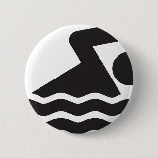 zwemmer ronde button 5,7 cm