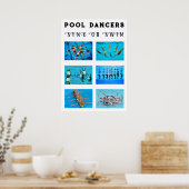 Zwemmer Synchroonzwemmen Poster (Keuken)