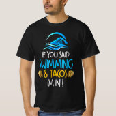 zwemmer taco minnaar grappig zwemteam man vrouwenc t-shirt (Voorkant)
