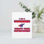 Zwemmer.. Wat is je Superpower? Briefkaart (Staand voorkant)