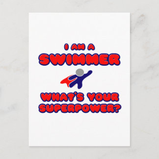 Zwemmer.. Wat is je Superpower? Briefkaart