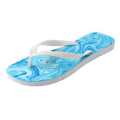 Zwemmer Water Art Blauwe INITIALEN Zwemteam Plezie Teenslippers (Schuin)