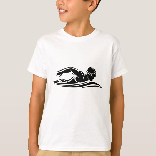 zwemmer, Zwembad T-shirt (Voorkant)