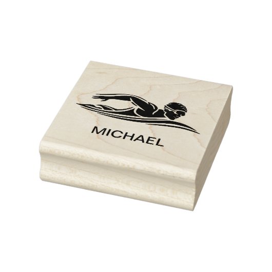 Zwemmer Zwembad Water Custom Rubberstempel (Stempel)