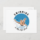 zwemmer - Zwemmen is Mijn levensdoel Briefkaart (Voorkant / Achterkant)